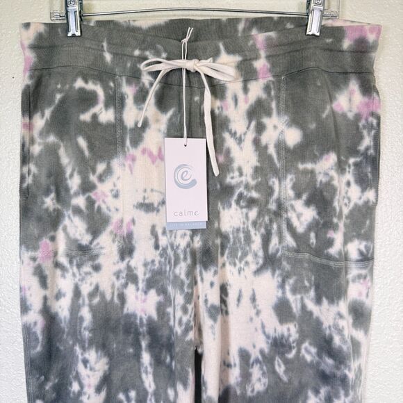 Johnny Was Calme Sweatpants Womens XL Jogger Pants Tie Dye Cotton Cashmere Boho - Picture 5 of 12
